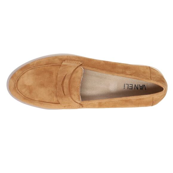 Undine Brown Suede Penny Slip-On Loafers Size 9 (Fits Like 8) - Picture 2 of 8
